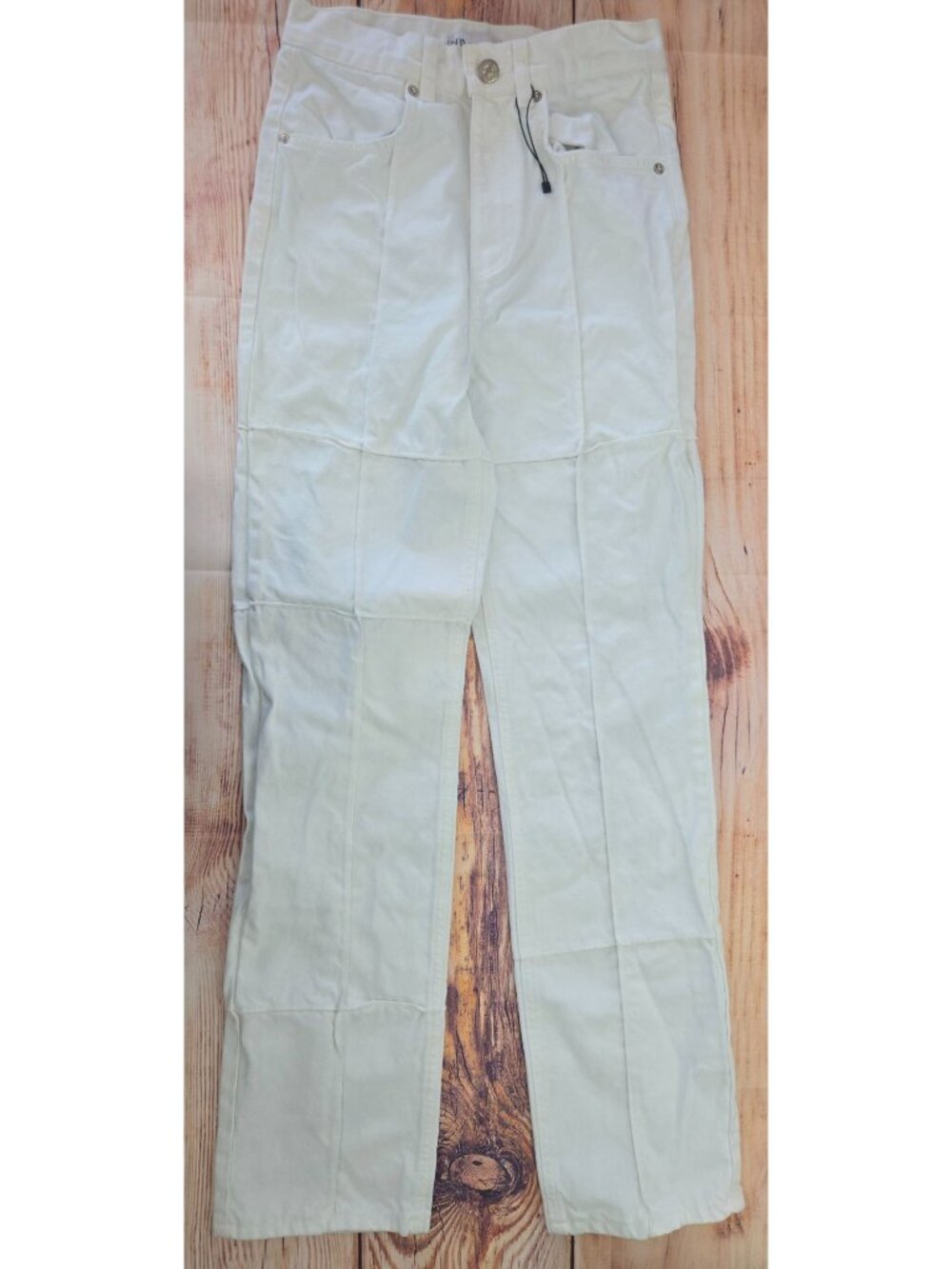 Zara Womens Ivory Relaxed Jeans Size 24 (26x30.75) NWOT